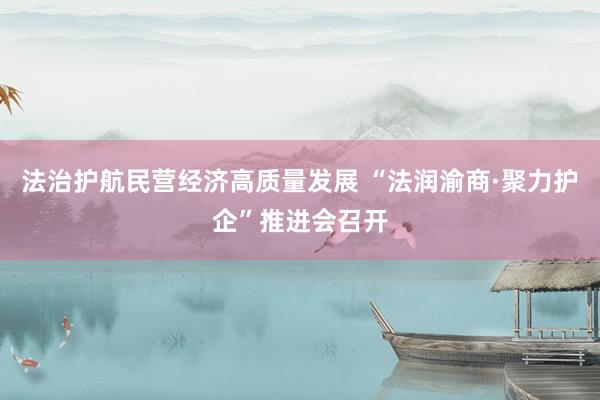 法治护航民营经济高质量发展 “法润渝商·聚力护企”推进会召开