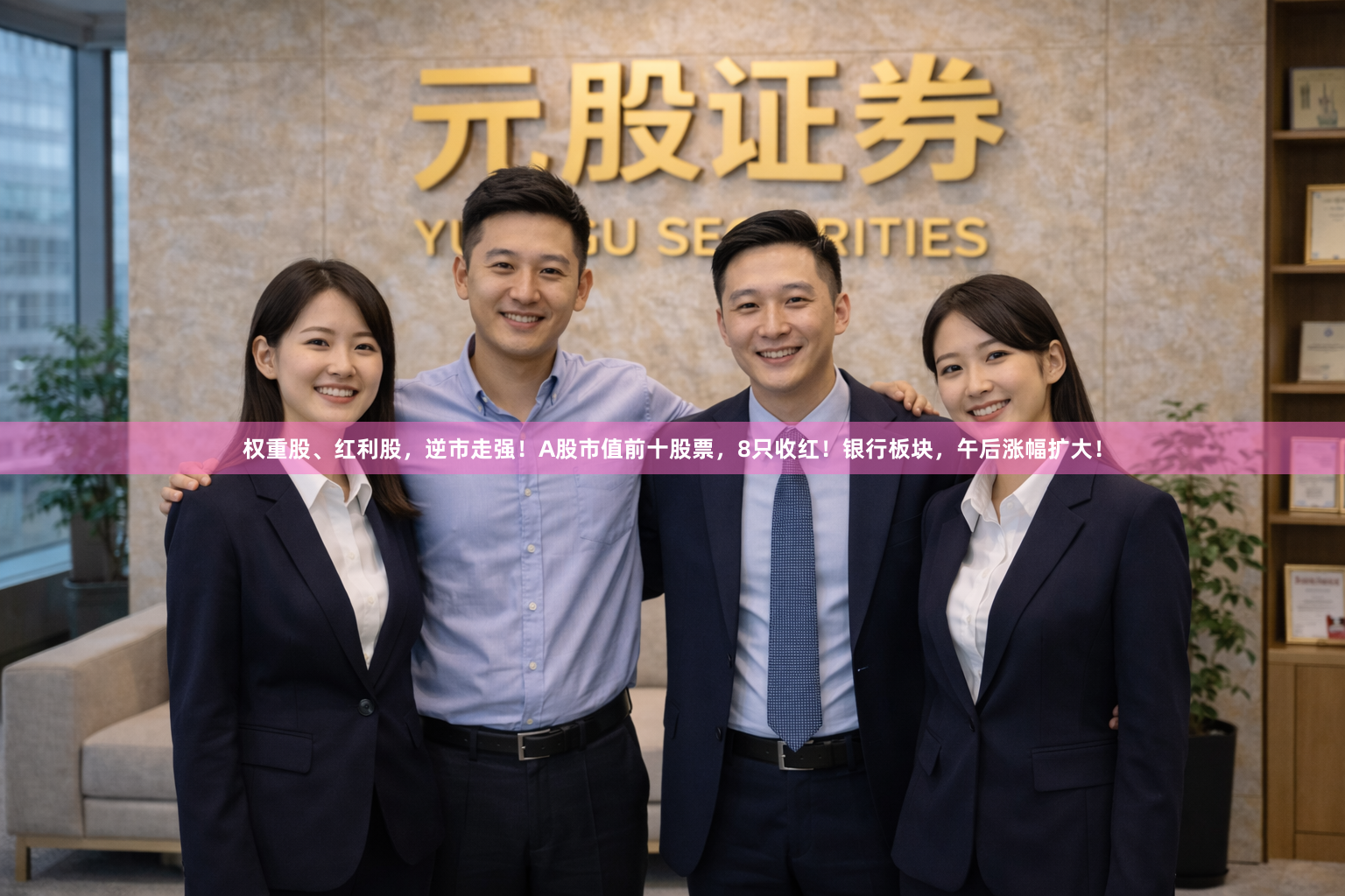权重股、红利股，逆市走强！A股市值前十股票，8只收红！银行板块，午后涨幅扩大！