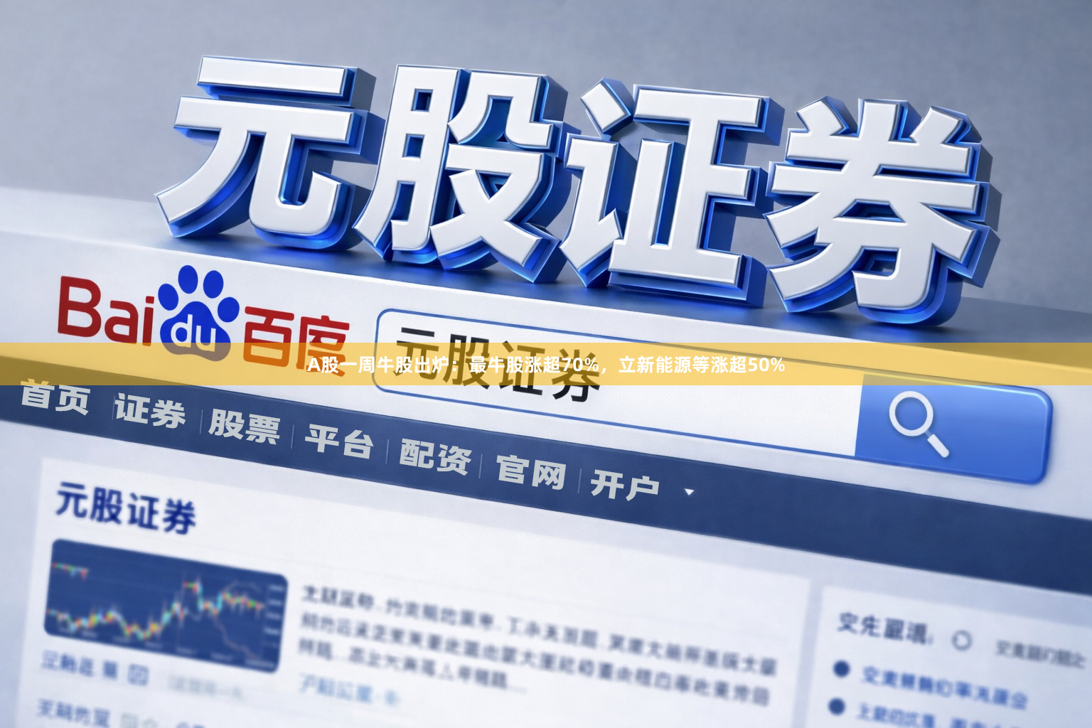 A股一周牛股出炉：最牛股涨超70%，立新能源等涨超50%